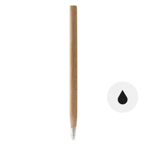 Penna a sfera in legno con cappuccio e refill nero
