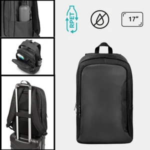 Zaino porta PC da 17" in poliestere riciclato 600D con rivestimento idrorepellente e fodera in poliestere riciclato