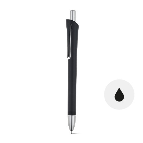 Penna a sfera in ABS colorata con meccanismo a scatto e refill nero
