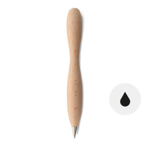 Penna a sfera in legno e refill nero