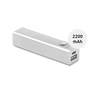 Power bank portatile in alluminio da 2200mAh con scatola regalo