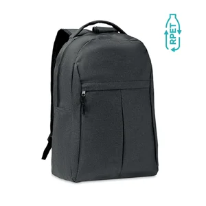 Zaino in RPET con tasca esterna con cerniera e tasca in rete laterale 31x15x44cm