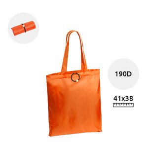 Shopper in Poliestere in diverse colorazioni con cintiurino in caucciù da 190D 41×38cm