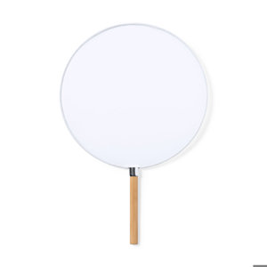 Ventaglio in poliestere e manico bambù e dettagli cromati