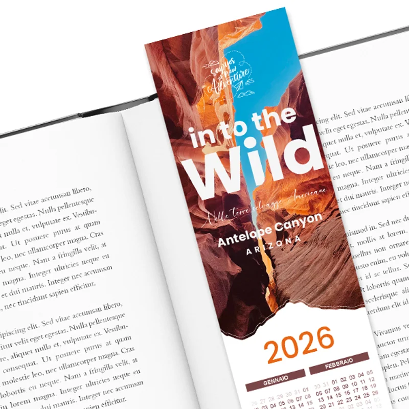 Calendari Segnalibro personalizzati dimensione 55x210mm stampati fronte e retro