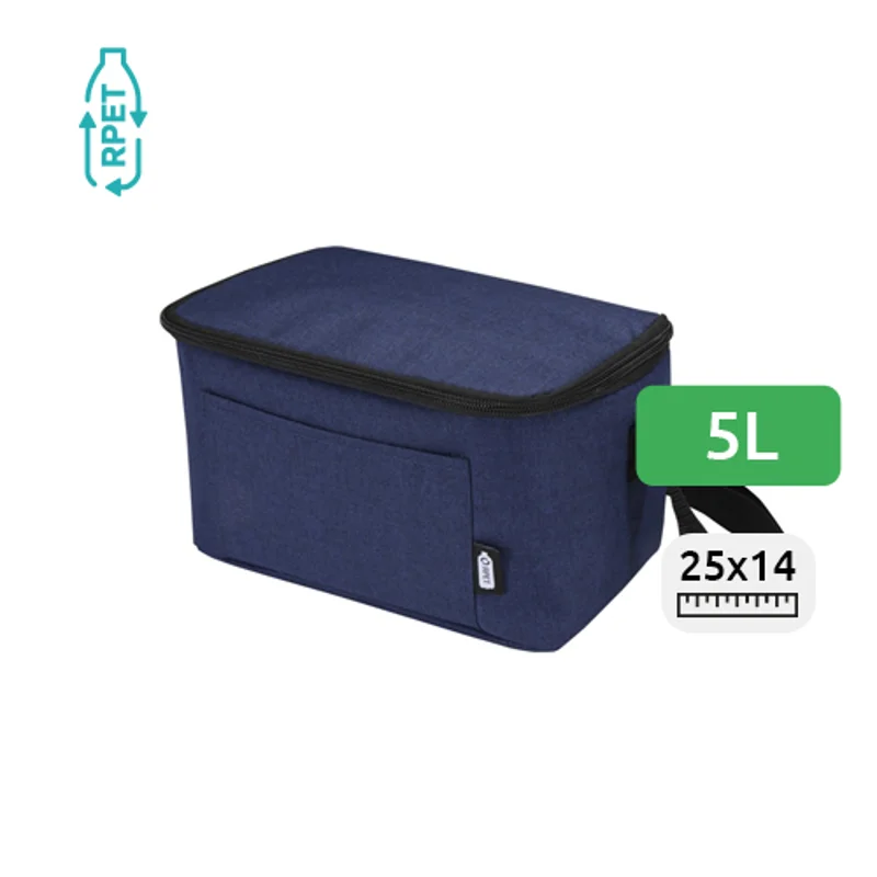 Borsa termica da 5L in RPET certificato GRS per 6 lattine 25x15,5x14,5CM