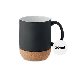 Tazza in ceramica opaca con base in sughero 300ml
