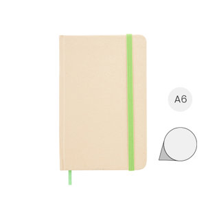Block Notes A6 con copertina in carta riciclata e 80 fogli bianchi