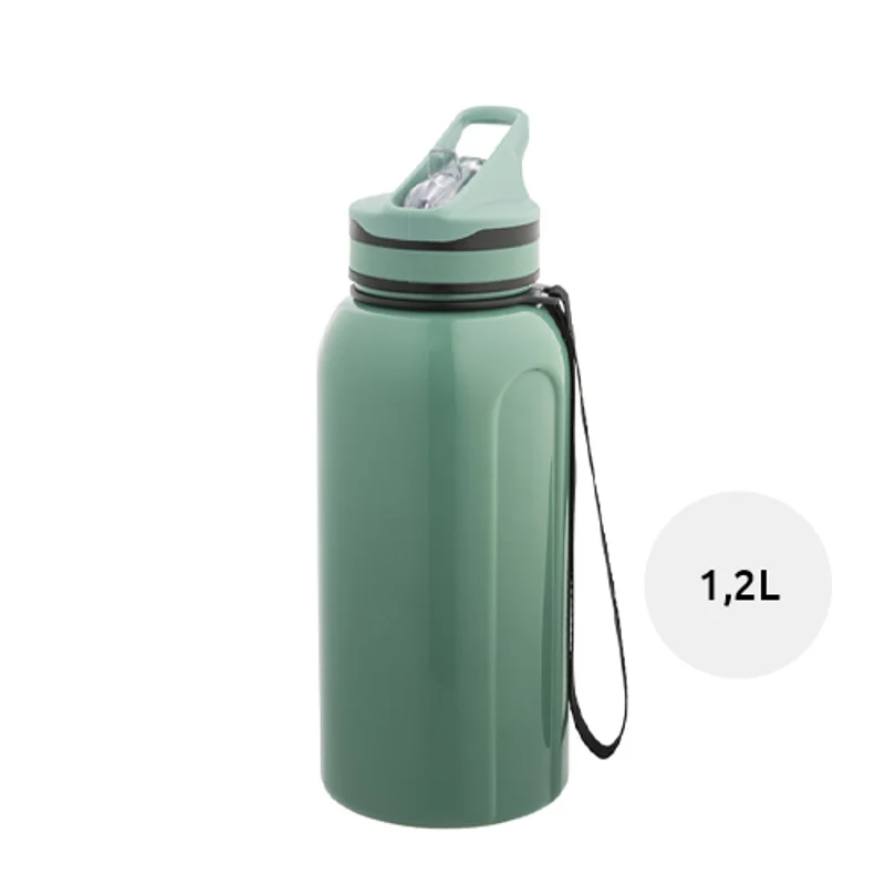 Borraccia sportiva in PETG con beccuccio e manico da 1230ml