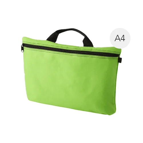 Borsa porta documenti A4 in poliestere 600D con cerniera e passante porta penna 39x4x27cm