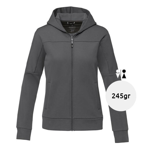 Giacca da donna in maglia con zip intera con cappuccio e tasche