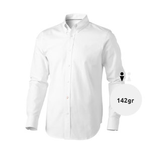 Camicia da uomo a maniche lunghe colori assortiti colletto button down 100% cotone 142gr
