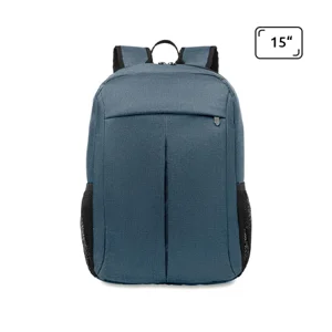 Zaino porta pc da 15'' in poliestere 360D con tasche a rete laterali e aggancio trolley