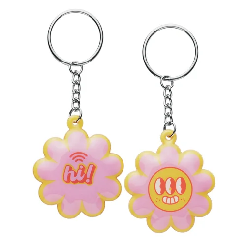 Portachiavi NFC in gomma PVC morbido con forma personalizzata