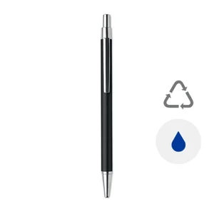 Penna a sfera a pulsante in alluminio riciclato refill blu