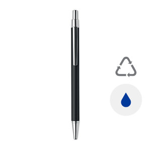 Penna a sfera a pulsante in alluminio riciclato refill blu