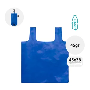 Shopper pieghevole in RPET disponibile in vari colori da 45gr 45x38cm