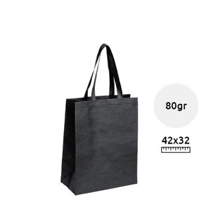 Shopper in TNT a soffietto con manici lunghi da 80gr 32x42x15cm