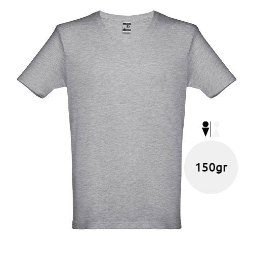T-shirt da uomo colori assortiti scollo a v taglio regolare 100% cotone 150gr
