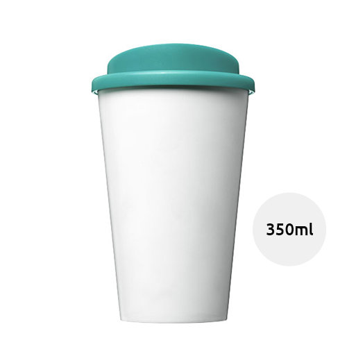 Bicchiere termico a doppia parete con coperchio disponibili in diversi colori tutto composto da materiale riciclato da 350ml