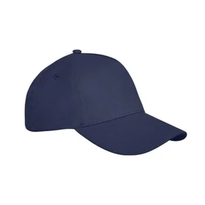 Cappellino a 5 pannelli e chiusura con fibbia in metallo 100% cotone 260gr