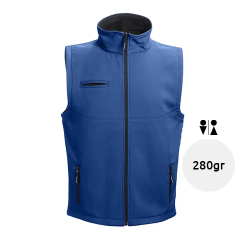Gilet softshell unisex in poliestere 280gr