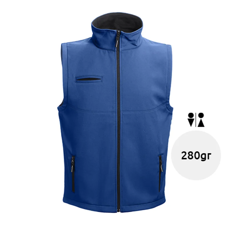 Gilet softshell unisex in poliestere 280gr