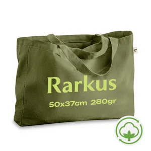 Shopper in cotone riciclato e RPET da 280gr 50x37x12cm
