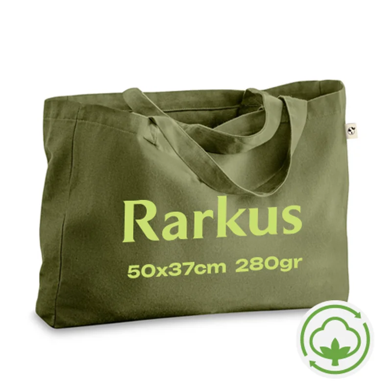 Shopper in cotone riciclato e RPET da 280gr 50x37x12cm