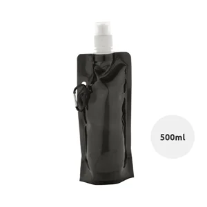 Borraccia pieghevole in PET da 500ml con moschettone