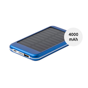 Power bank in alluminio in diverse colorazioni con caricatore solare da 4000mAh