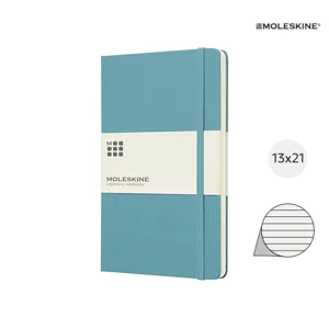 Block note Moleskine con copertina rigida e fogli a righe color avorio 13x21cm