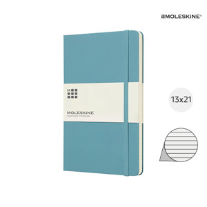 Block note Moleskine con copertina rigida e fogli a righe color avorio 13x21cm