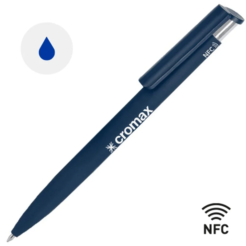 Penna a sfera in ABS in finitura opaca con tag NFC e refill blu