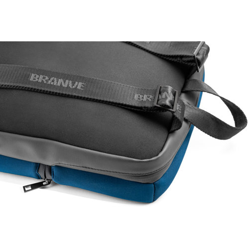 Zaino porta pc Branve da 14'' in tela cerata e soft shell resistente all'acqua con spallacci regolabili