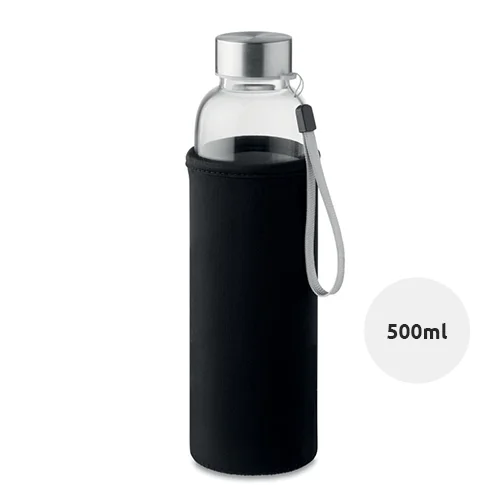 Bottiglia in vetro da 500 ml con infusore e custodia