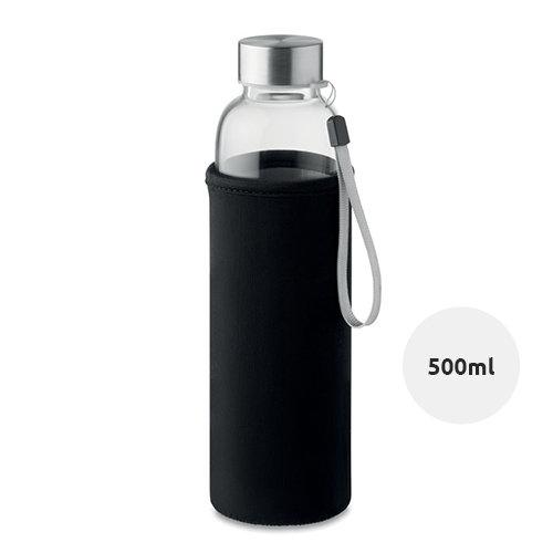 Bottiglia in vetro da 500 ml con infusore e custodia