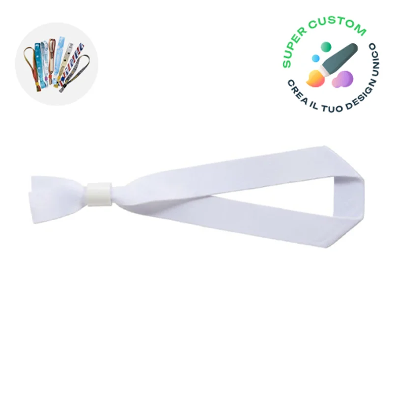 Braccialetto da festival in poliestere con chiusura in plastica personalizzabile su entrambi i lati 330x15mm