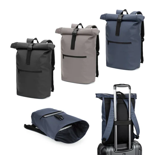 Zaino porta pc 16" Roll Top in PU con maniglia per trolley