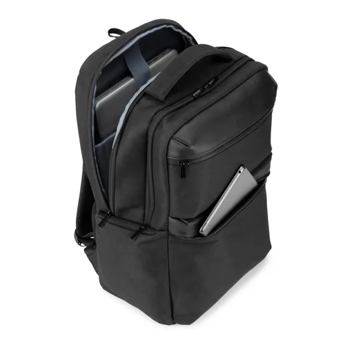 Zaino porta pc da 17" in twill riciclato idrorepellente con ampie tasche 