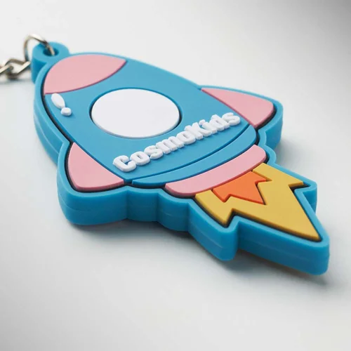 Portachiavi NFC in gomma PVC personalizzato con logo bifacciale