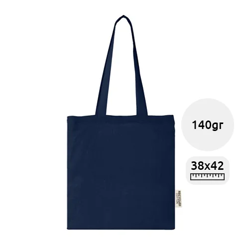Shopper in cotone riciclato GRS da 140gr 38x42cm