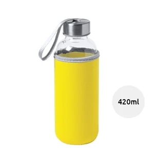 Borraccia in vetro 420ml con custodia in neoprene