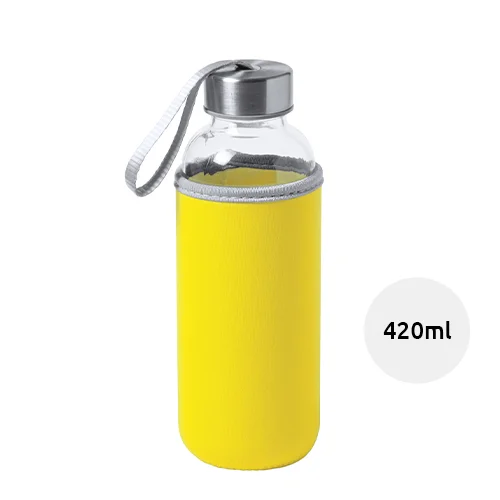 Borraccia in vetro 420ml con custodia in neoprene