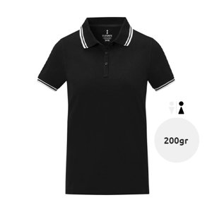 Maglietta polo da donna colori assortiti in tessuto piqué a maniche corte taglio regolare 100% cotone 200gr