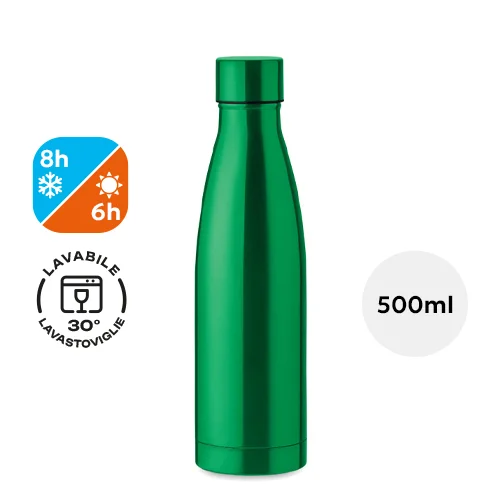 Borraccia termica doppio strato in acciaio inossidabile 500ml