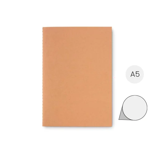 Block notes A5 in carta riciclata con 80 fogli neutri