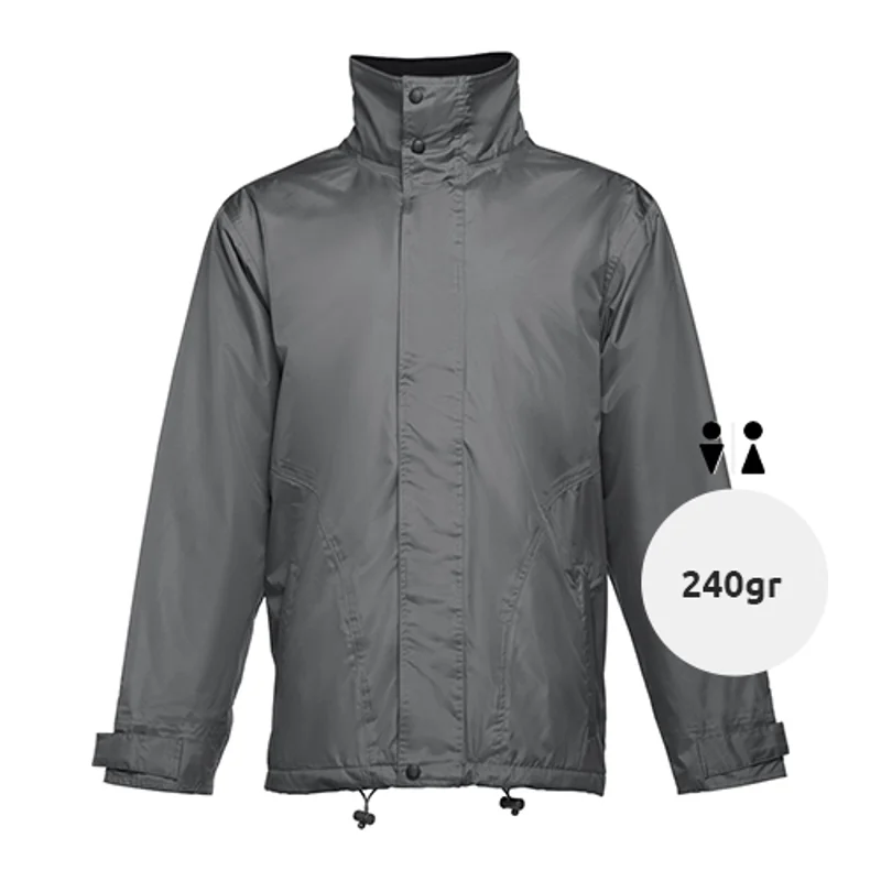 Giacca Parka unisex colori assortiti impermeabile con cappuccio in poliestere 240gr