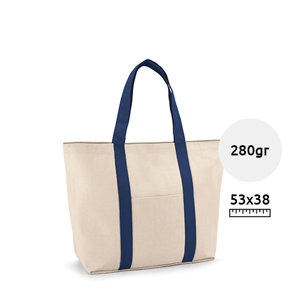 Borsa in canvas di cotone 280gr con chiusura magnetica 53x38x17cm