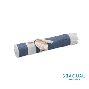 Telo hammam Seaqual in tessuto riciclato con frange 700x1400mm